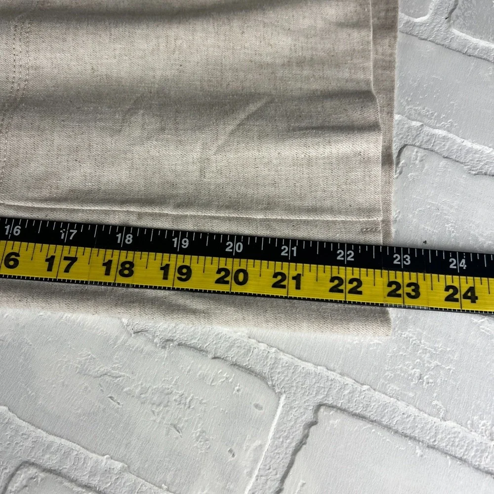Banana Republic Wide Leg Cropped Pants Womens XXL Beige Linen Cotton Pull On New